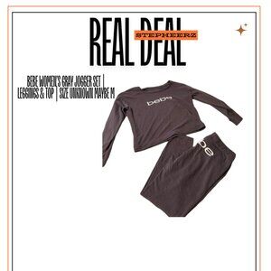 bebe Gray Legging Jogger Set